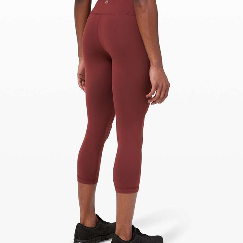 Lululemon Wunder Train High Rise Crop 21" Leggings Savannah Red Size 6